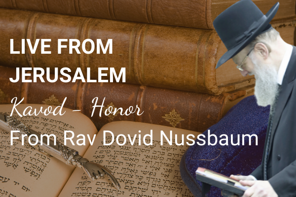 LIVE FROM JERUSALEM SIMCHA JOY From Rav Dovid Nussbaum